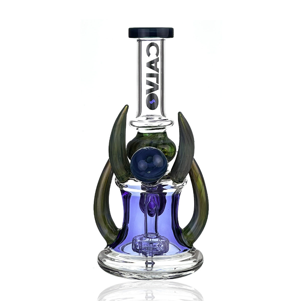 Bong Four Horn Rig Blue 20 cm Calvoglass