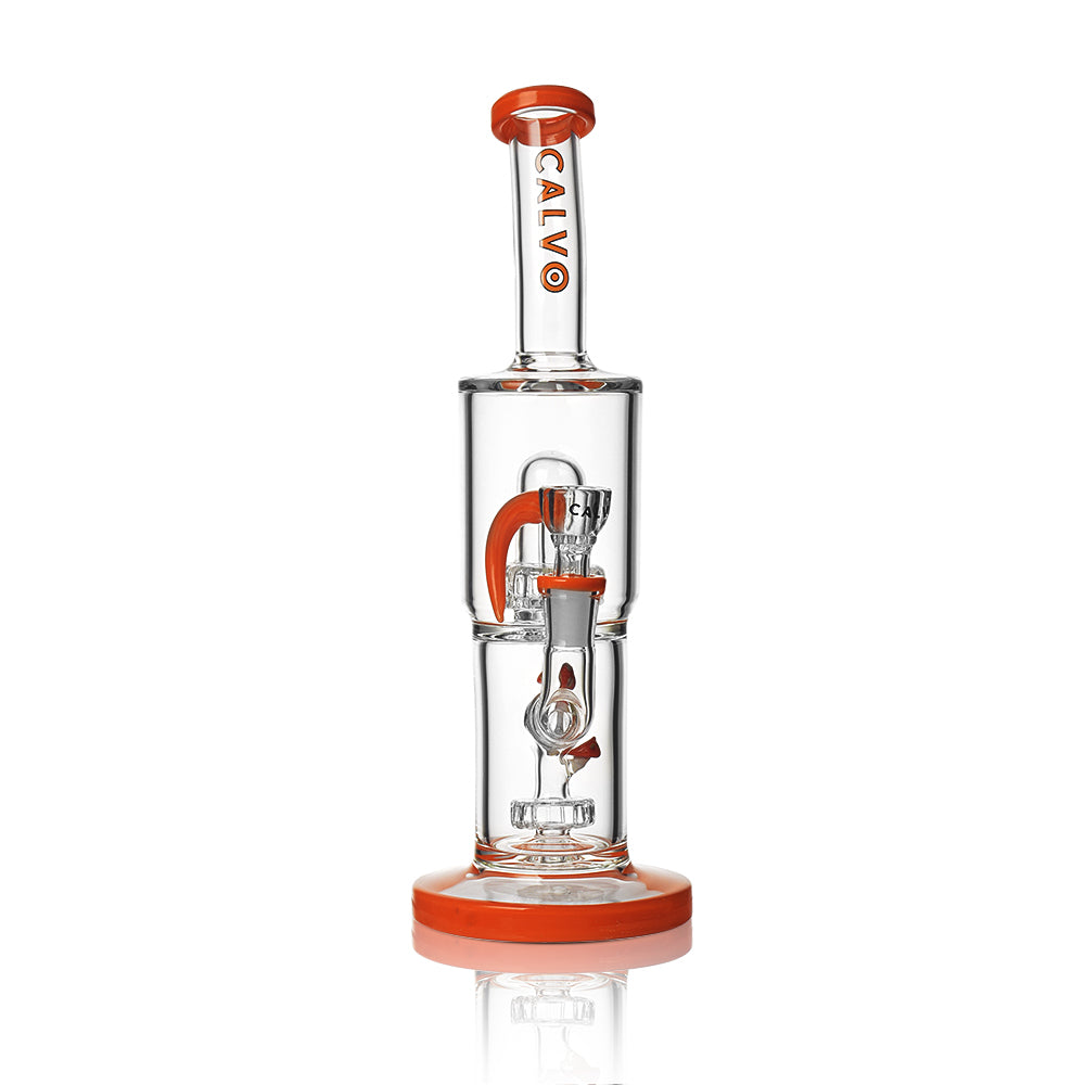 Mushroom Waterpipe Orange 30cm - Calvo Glass