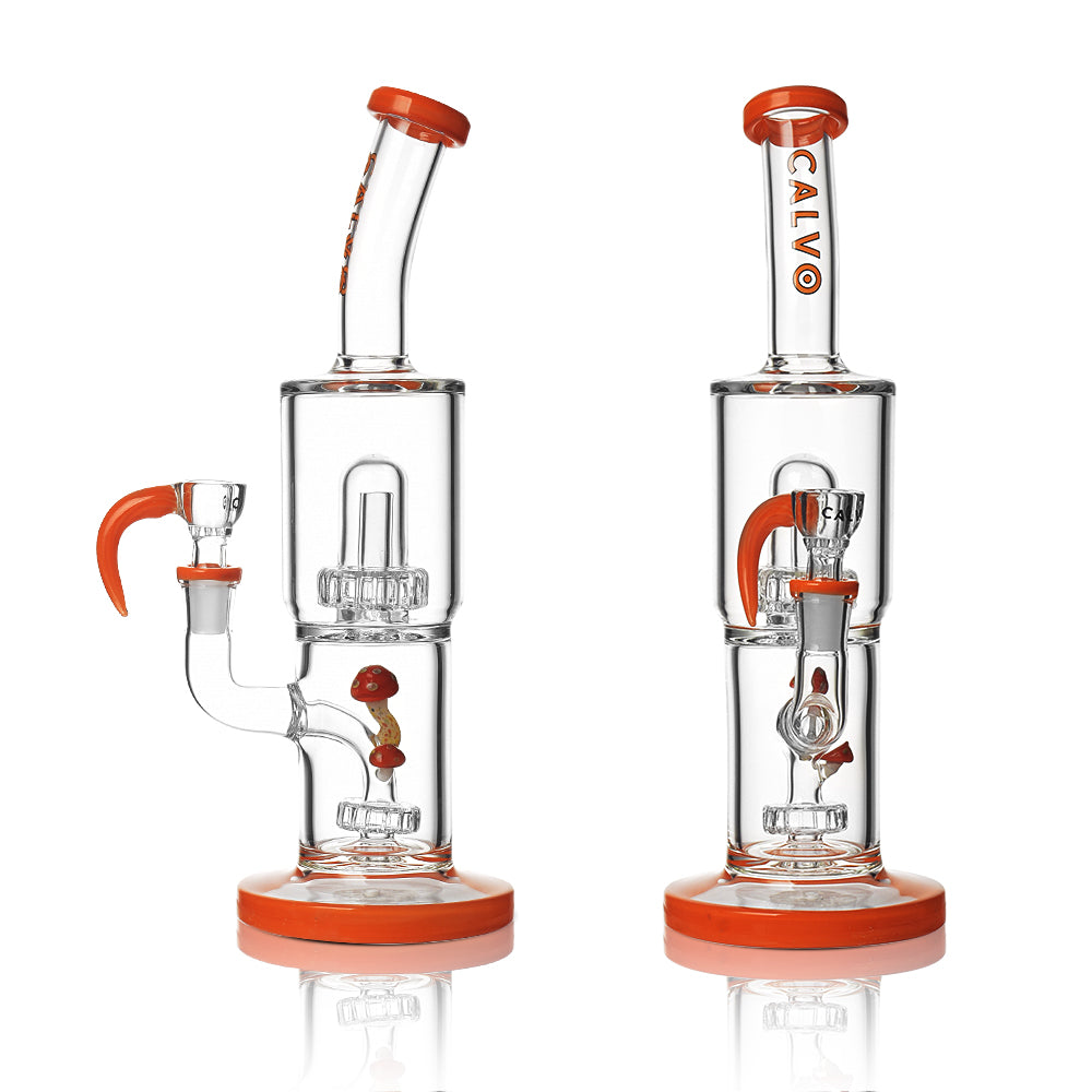 Mushroom Waterpipe Orange 30cm - Calvo Glass
