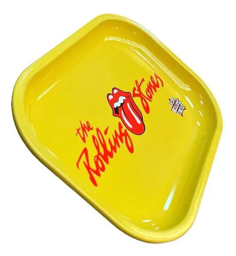 Bandeja Metálica Rolling Stones Yellow  - Lion Rolling Circus