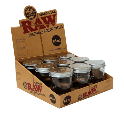 Contenedor Mason Jar Cristal 16oz - RAW