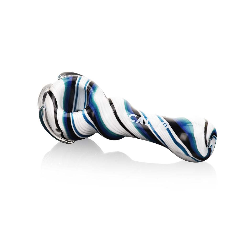 Pipa Twist Spoon Blue 11cm Calvo Glass