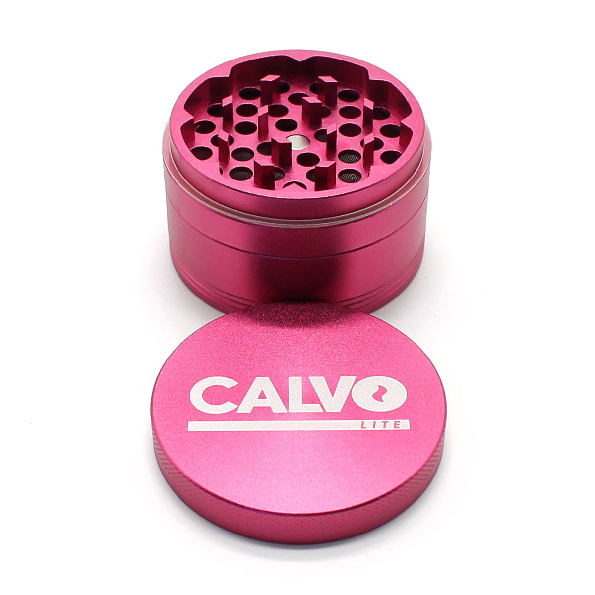 Moledor Metalico Lite Rosado 50mm - Calvo Glass