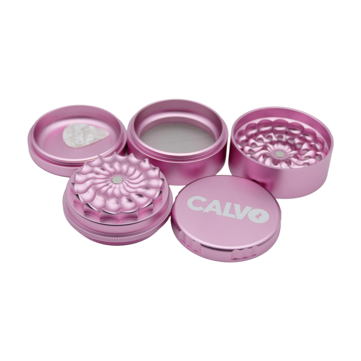 Moledor Aura Non Teeth 63mm Rosado - Calvo Glass