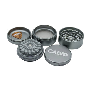 Moledor Aura Non Teeth 63mm Plata - Calvo Glass