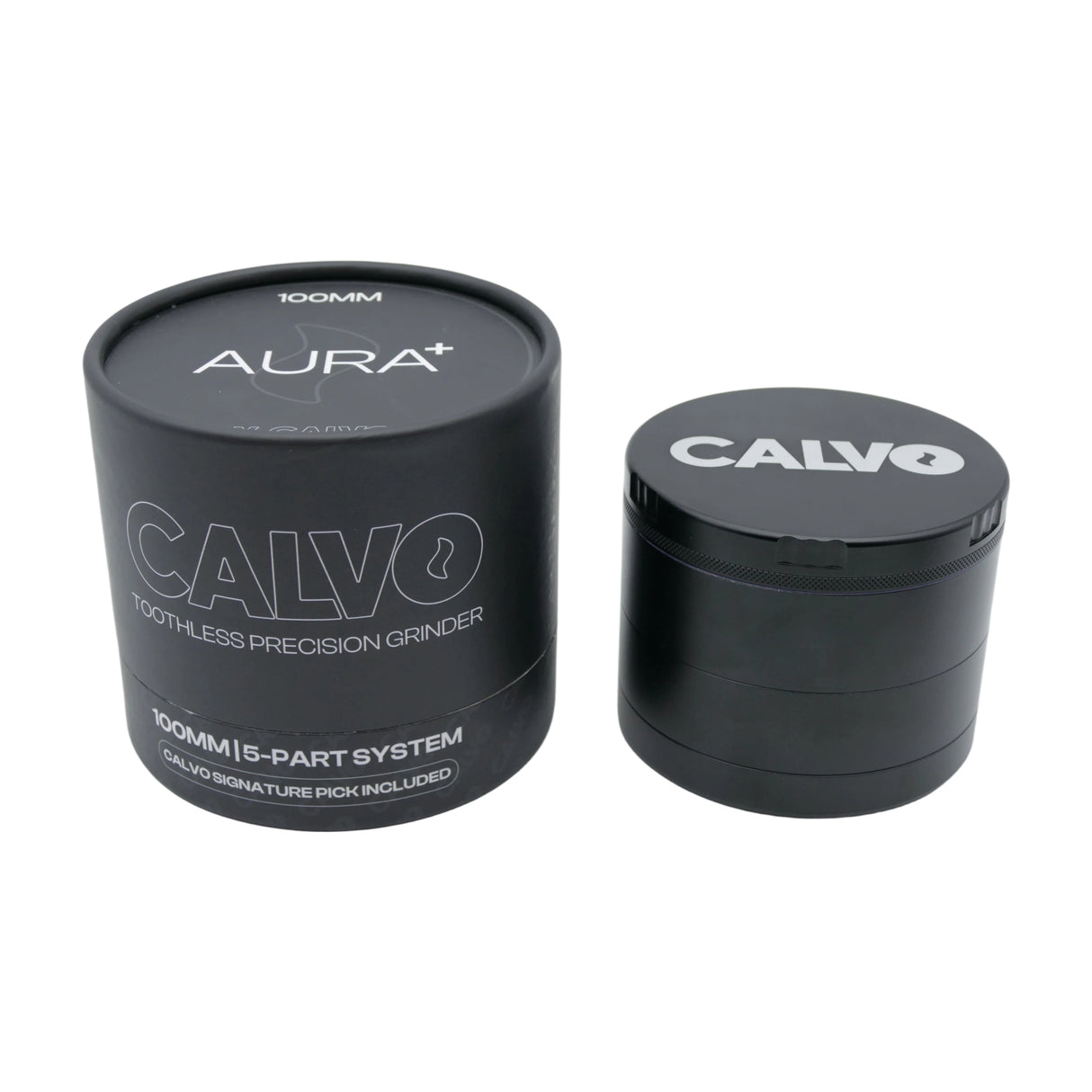 Moledor Aura XL Non Teeth 100mm Negro - Calvo Glass