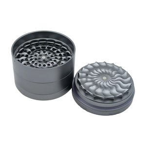 Moledor Aura XL Non Teeth 100mm Plata - Calvo Glass