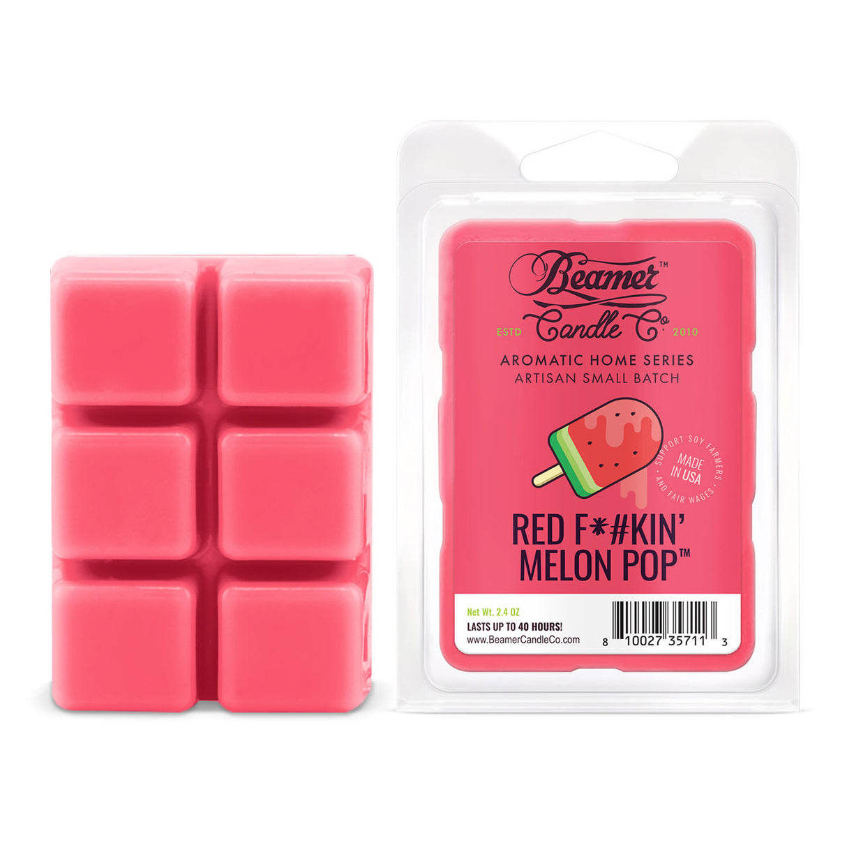 Vela Wax Drop Red F*#kin Melon Pop Edición Limitada - Beamer Candle