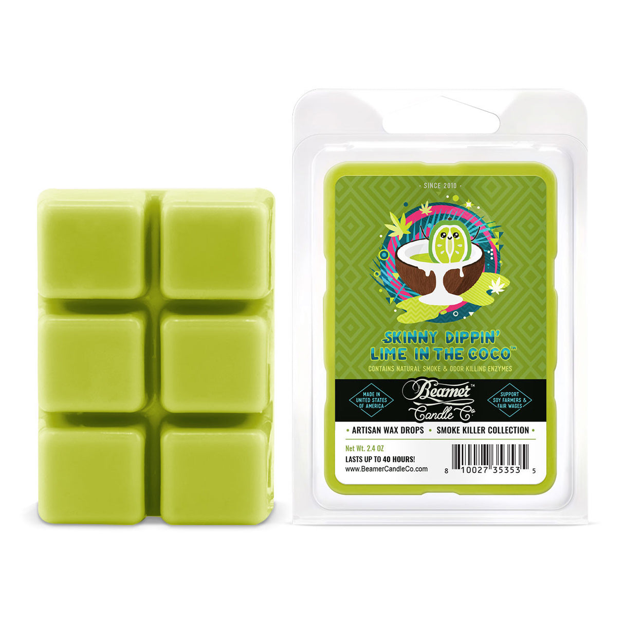Vela Wax Drop Skinny Dippin Lime In The Coco Pop Edición Limitada - Beamer Candle