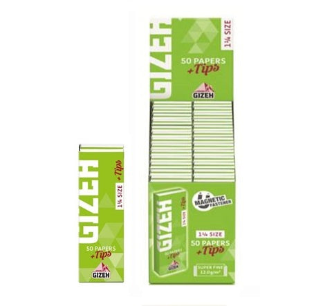 Papelillos Gizeh Verde 1 1/4 + Tips