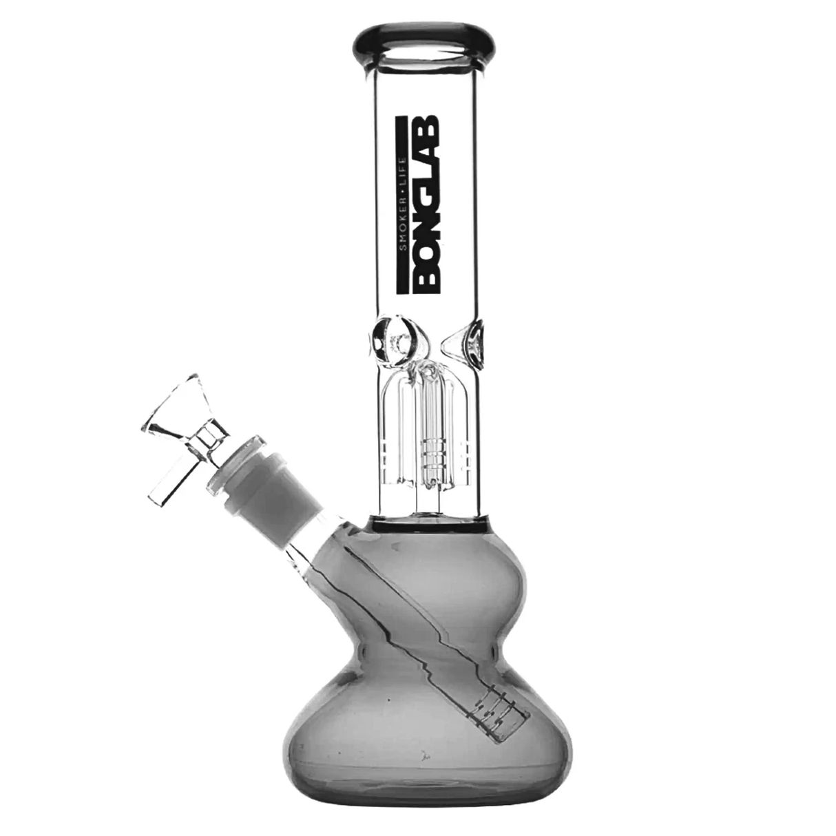 Bong de pyrex W06 Fat Candy de 25 cm Clear Black