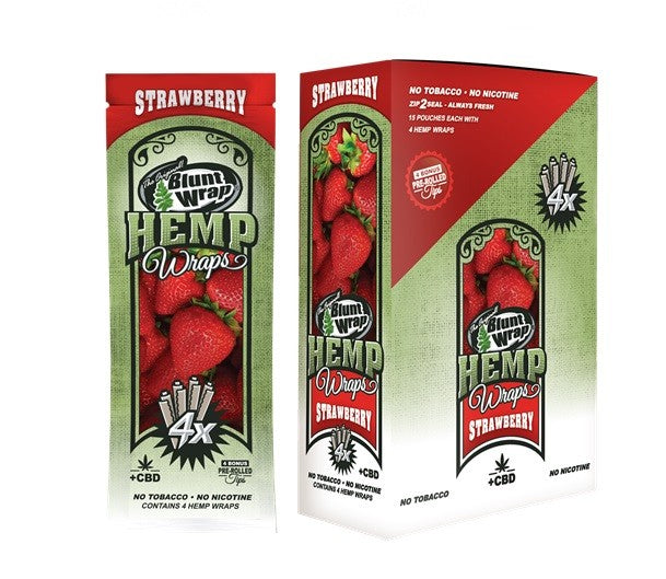 Blunt Hemp Wrap x 4 Sabor Strawberry