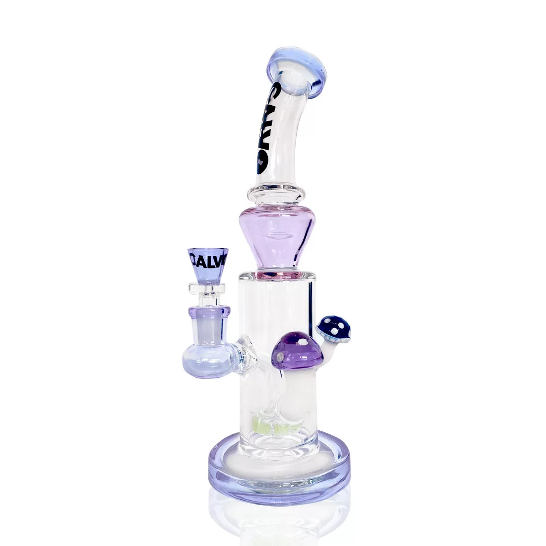Bong Double Fungus Rig Purple 26 Cm Calvoglass