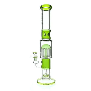 Bong Straight Tube Tree Perc Green 42 cm Calvoglass