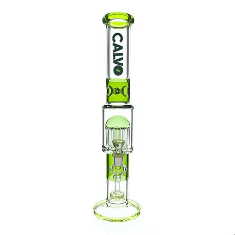 Bong Straight Tube Tree Perc Green 42 cm Calvoglass