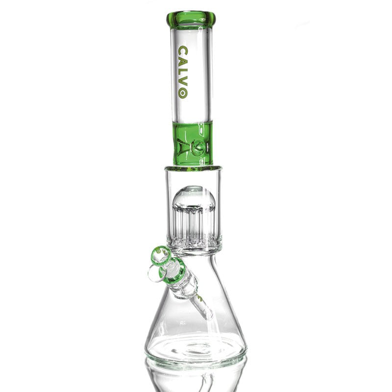Bong Tree Perc 7MM Green 42 cm Calvoglass