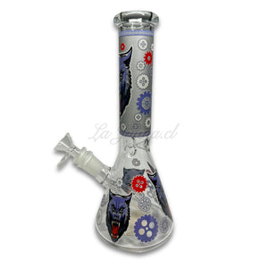 Beaker Wolf Design Purple 25 cm Calvoglass