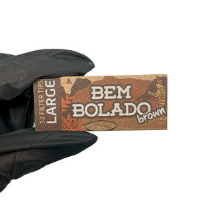 Boquillas Brown Large 32u Bem Bolado - librillo individual en mano