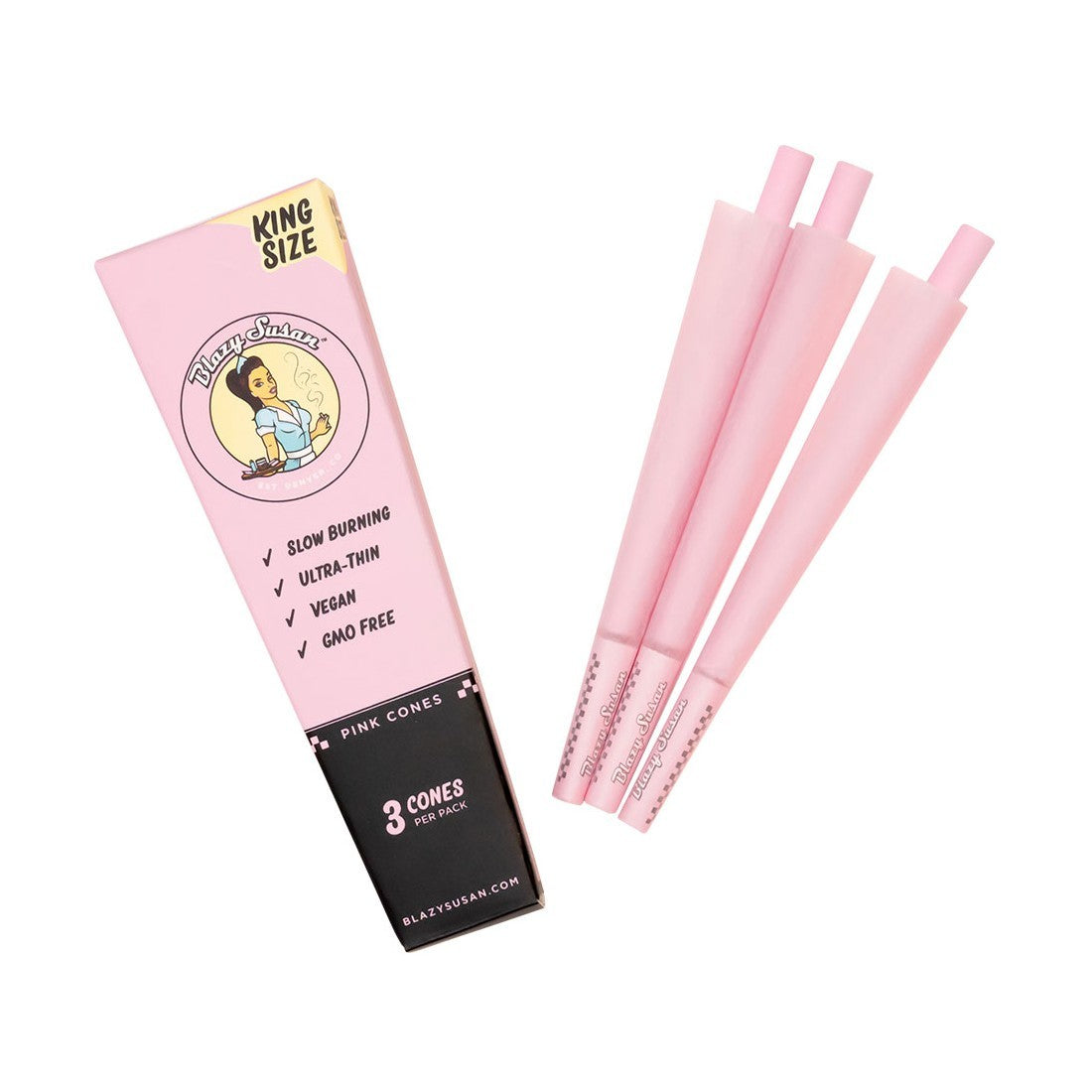 Conos Pre Roll Pink King Size Pack 3u - Blazy Susan