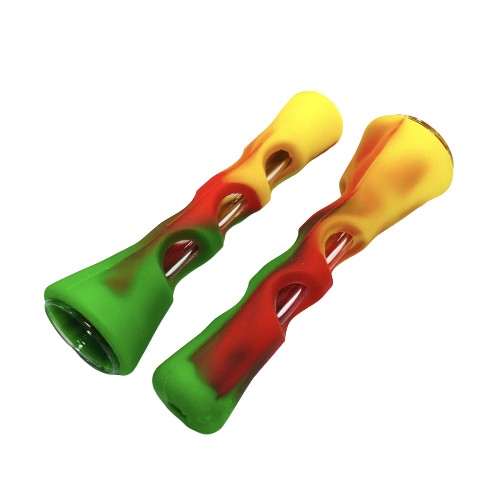 Hitter Silicona 8 cms Tubo Vidrio Amarillo