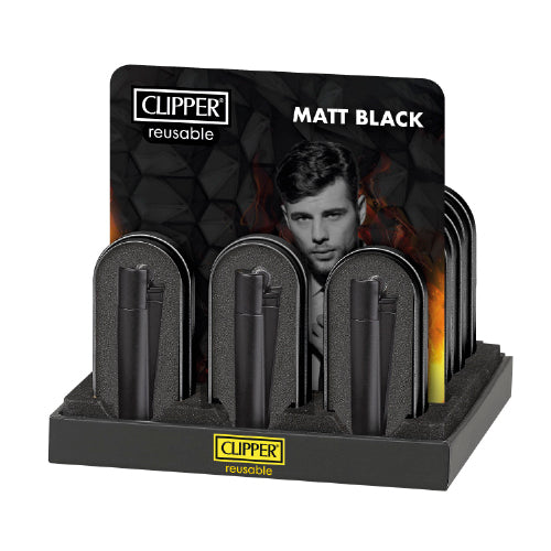 Encendedor Clipper Metalico Black