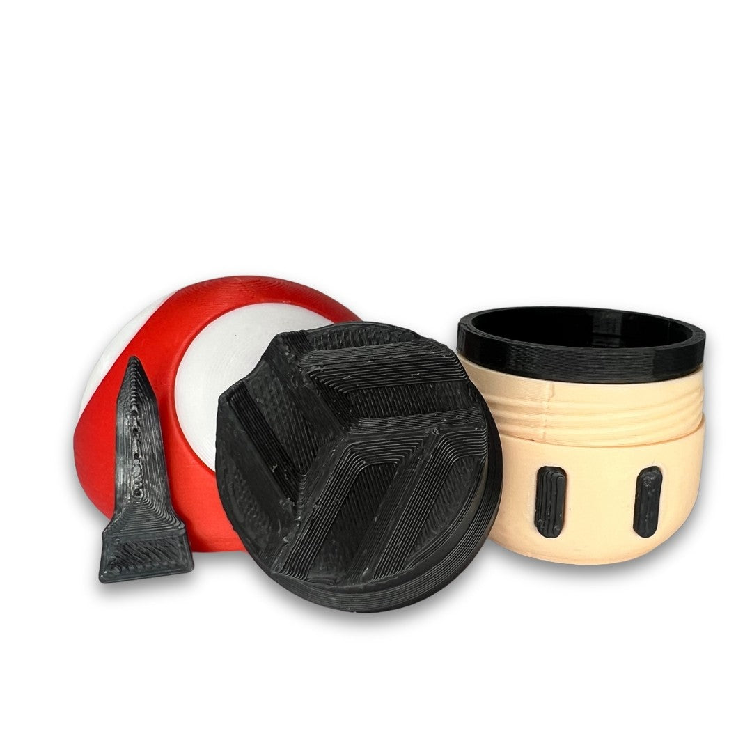 Moledor Honguito 3D 4 Piezas Rojo