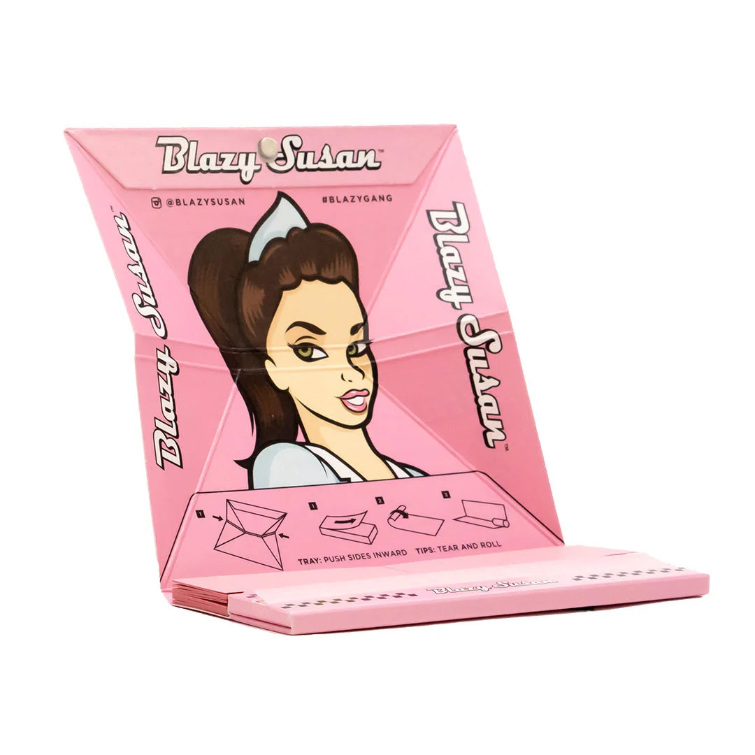 Papelillo Blazy Susan Pink King Size Slim Deluxe Kit