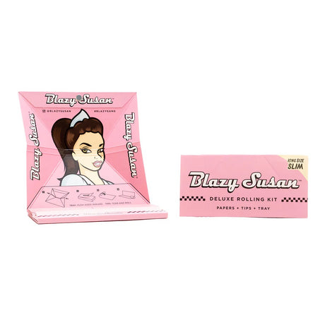 Papelillo Blazy Susan Pink King Size Slim Deluxe Kit