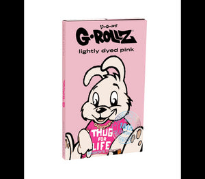 Papelillo G-Rollz 1 1/4 + Tips + Tray Banksy Conejo Pink