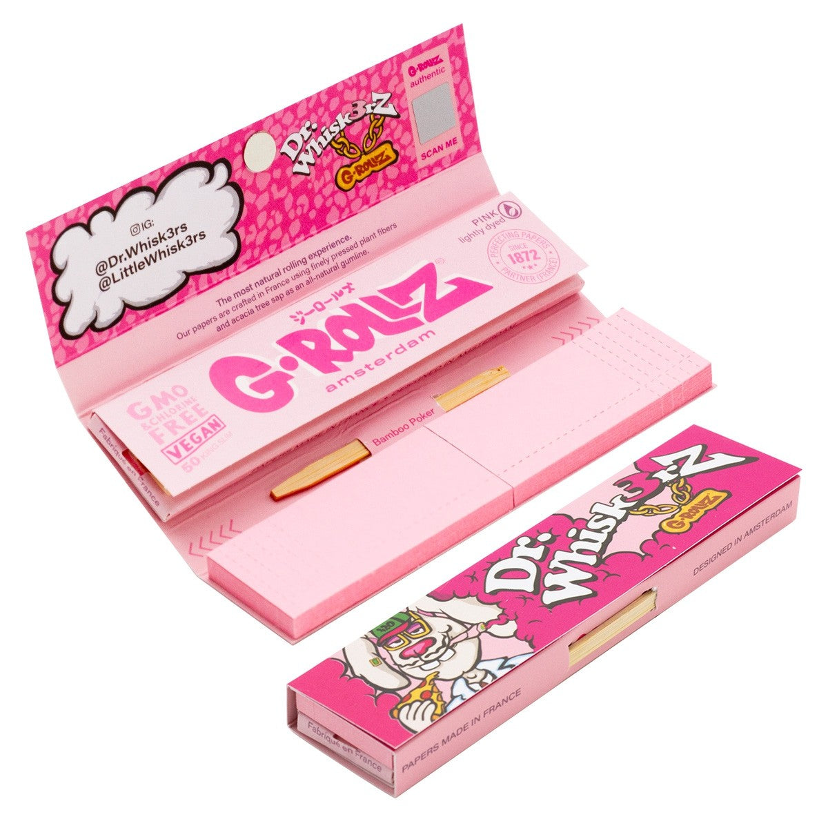 Papelillo G-Rollz King Size + Tips Dr. Whiskerz Pink