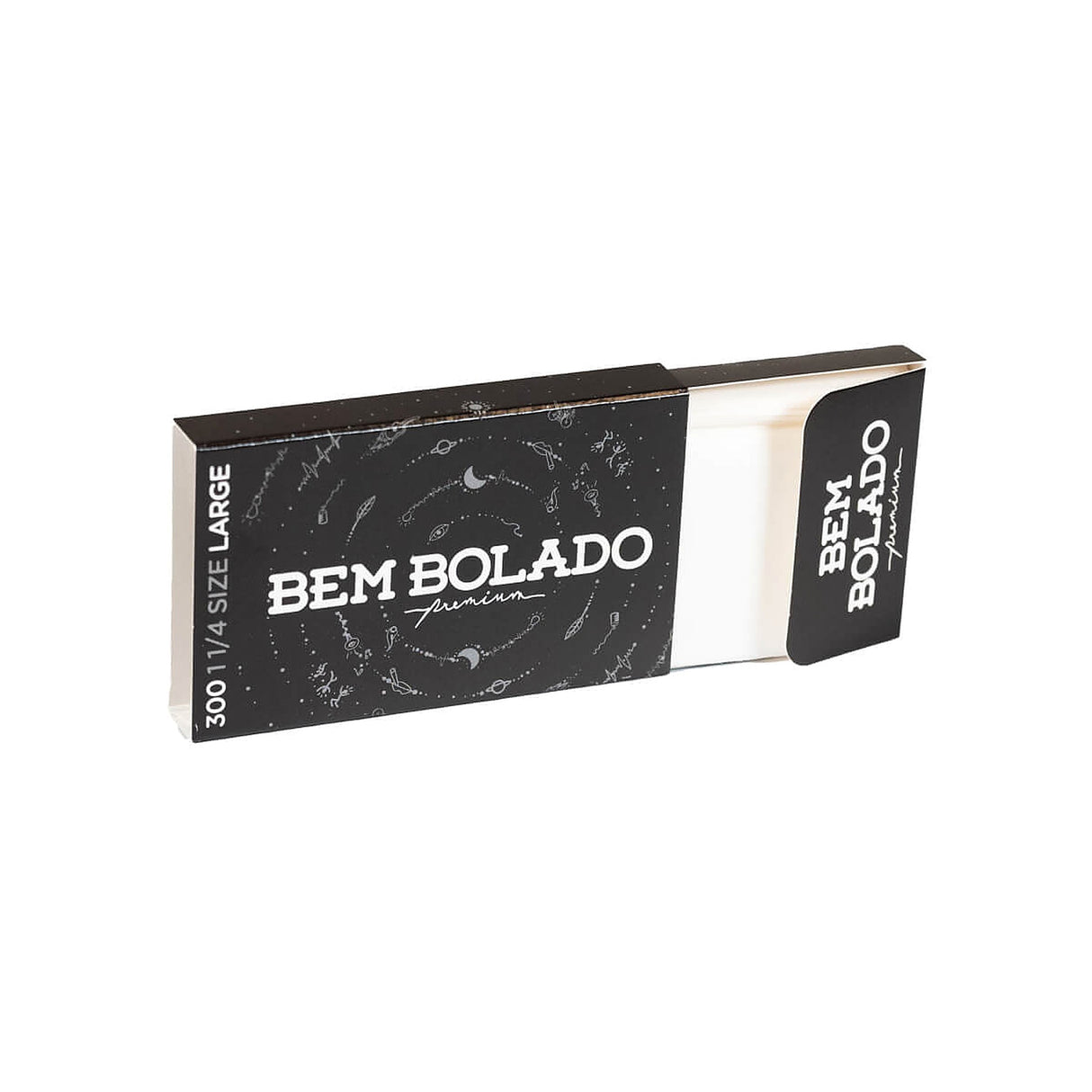 Papelillos Premium 1 1/4 Large 300 Bem Bolado - librillo abierto