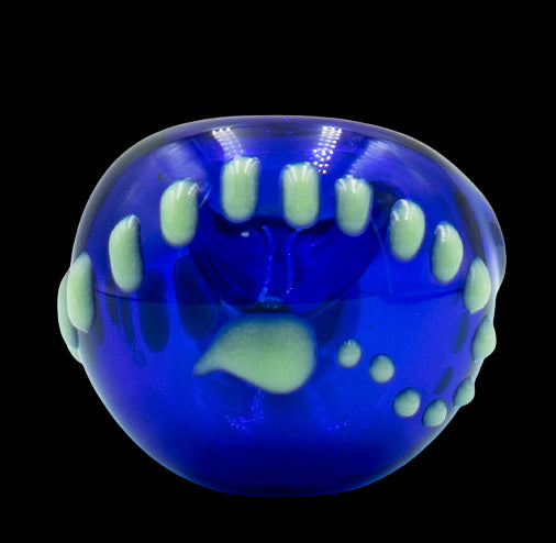 Pipa 10cm Pyrex Escorpio Fluorecente Azul