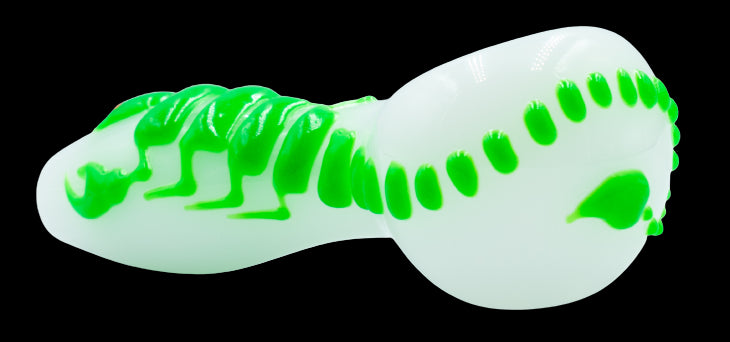 Pipa 10cm Pyrex Escorpio Fluorecente Verde