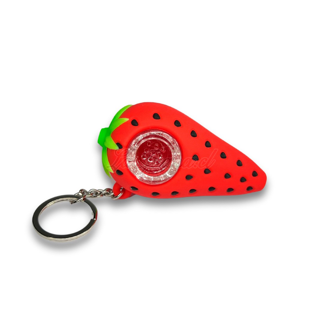 Pipa Frutilla De Silicona 8 cms