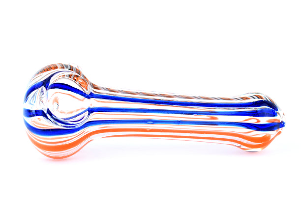 Pipa Pyrex 11 cms Lineas Azul Naranja