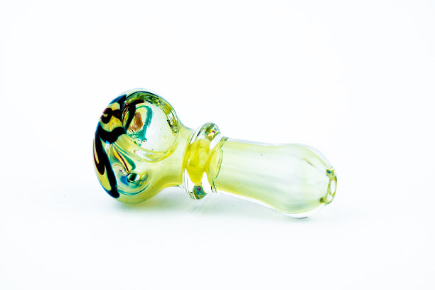 Pipa Pyrex 6 cms 4 Hojas Azul Roja