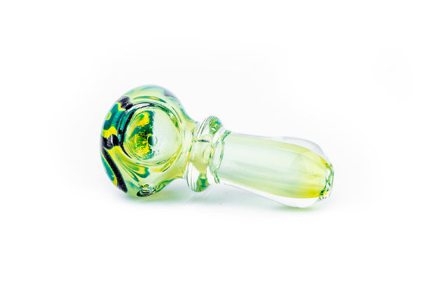 Pipa Pyrex 6 cms 4 Hojas Verde Azul