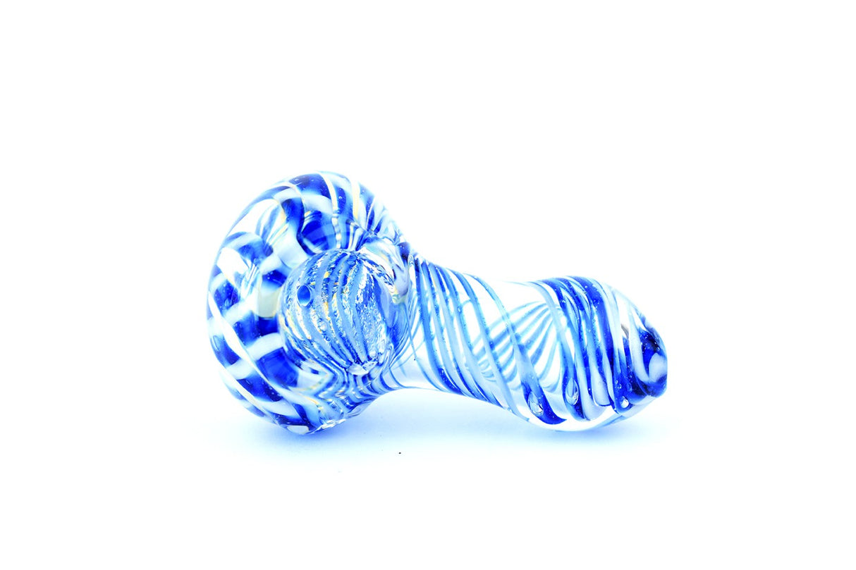 Pipa Pyrex 6 cms Azul Blanca