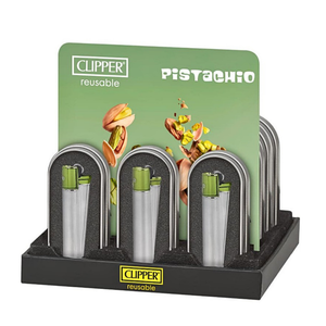 Encendedor Clipper Metalico Pistacho