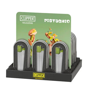 Encendedor Clipper Metalico Pistacho