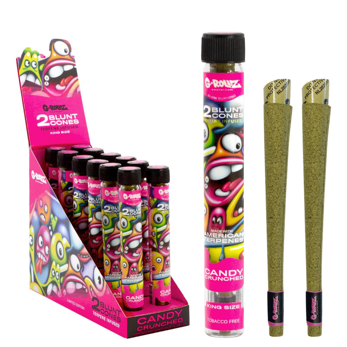 Tubo Cono Terpene Blunts x2 Candy Crunched G-Rollz